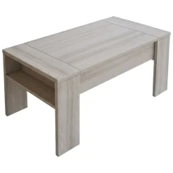 Tavolino da Salotto Marrone Olmo un Vano Forma Rettangolare 98x50x43h cm, Piano Sollevabile - Corallo