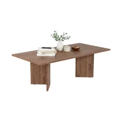 Tavolino da Salotto Marrone Quercia Forma Rettangolare Materiale Piano in Legno Nobilitato 119x60x40h cm, Colore Ripiano Marrone - Turate