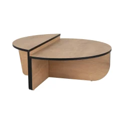 Tavolino da Salotto Marrone Quercia Nero Portariviste Forma Rettangolare 90x60x35h cm, Colore Ripiano Marrone - Mansue