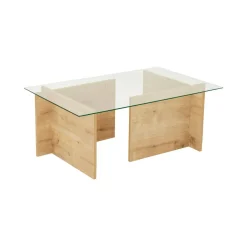 Tavolino da Salotto Marrone Quercia Portariviste Forma Rettangolare 105x65x40h cm, Sfumatura Colore Struttura Quercia - Teti