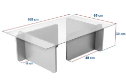 Tavolino da Salotto Marrone Quercia Portariviste Forma Rettangolare 105x65x30h cm, Sfumatura Colore Struttura Quercia - Kallias