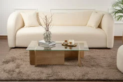 Tavolino da Salotto Marrone Quercia Portariviste Forma Rettangolare 105x65x30h cm, Sfumatura Colore Struttura Quercia - Kallias
