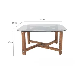 Tavolino da Salotto Marrone Quercia Portariviste Forma Rettangolare 85x55x40h cm, Sfumatura Colore Struttura Quercia - Aldino
