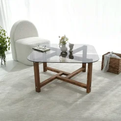 Tavolino da Salotto Marrone Quercia Portariviste Forma Rettangolare 85x55x40h cm, Sfumatura Colore Struttura Quercia - Aldino