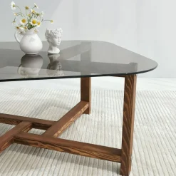 Tavolino da Salotto Marrone Quercia Portariviste Forma Rettangolare 85x55x40h cm, Sfumatura Colore Struttura Quercia - Aldino