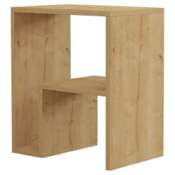 Tavolino da Salotto Marrone Rovere 2 Vani Forma Rettangolare 45x30x52h cm, Sfumatura Colore Ripiano Rovere - Vocca
