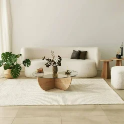 Tavolino da Salotto Marrone Rovere Forma Ovale Materiale Piano in Legno Nobilitato 120x65x40h cm, Colore Ripiano Marrone - Parona