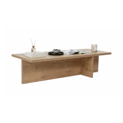 Tavolino da Salotto Marrone Rovere Forma Rettangolare Materiale Piano in Legno Nobilitato 120x60x40h cm, Colore Ripiano Marrone - Ottana