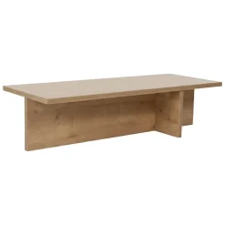 Tavolino da Salotto Marrone Rovere Forma Rettangolare Materiale Piano in Legno Nobilitato 120x45x30h cm, Colore Ripiano Marrone - Marmorito