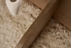 Tavolino da Salotto Marrone Rovere Forma Rotondo Colore Ripiano Trasparente 75x75x35h cm, Sfumatura Colore Struttura Rovere - Cugnoli