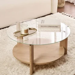 Tavolino da Salotto Marrone Rovere Grigio Tortora un Vano Forma Rettangolare 100x40x37h cm, Colore Ripiano Marrone - Usseglio