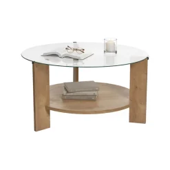 Tavolino da Salotto Marrone Rovere Grigio Tortora un Vano Forma Rettangolare 100x40x37h cm, Colore Ripiano Marrone - Usseglio