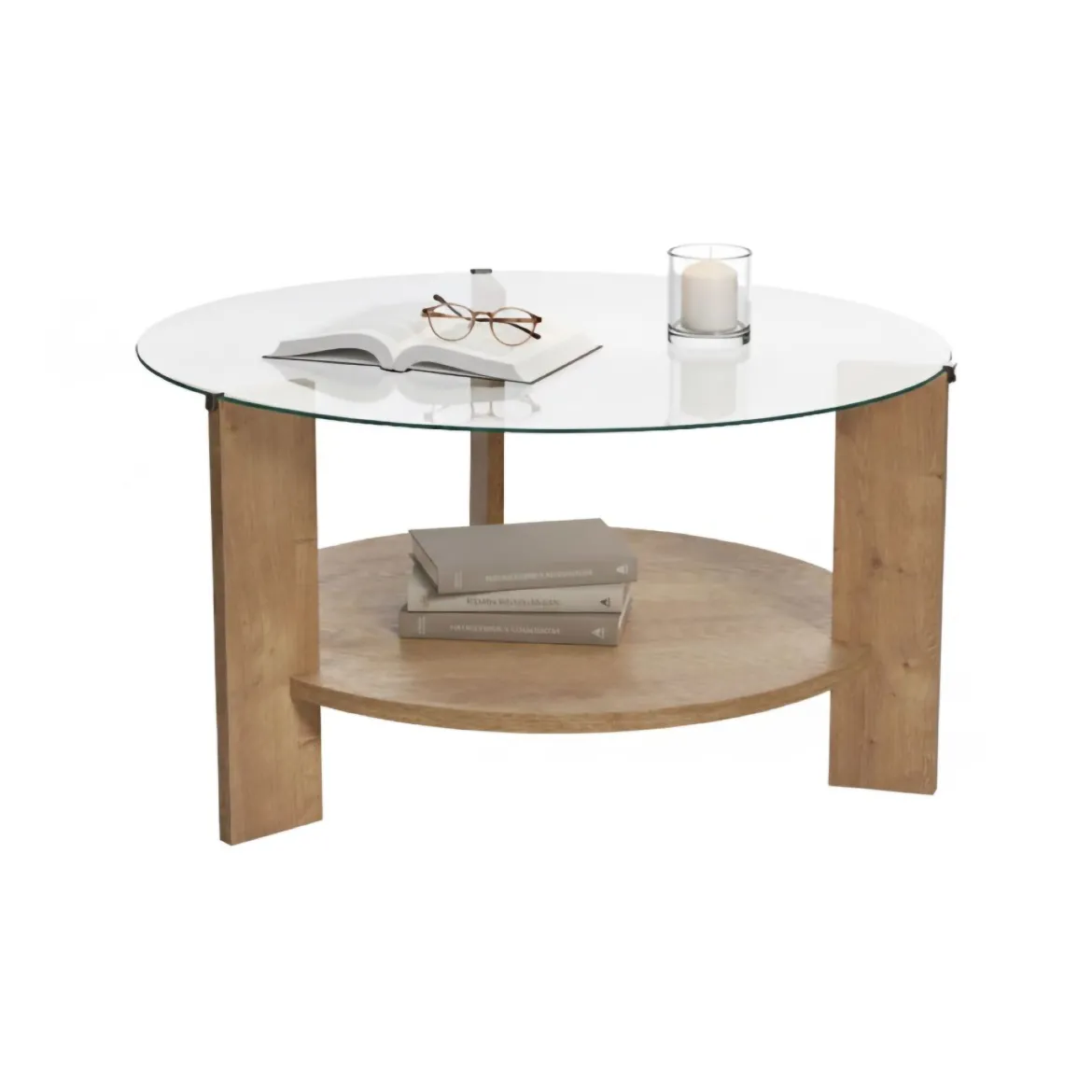 Tavolino da Salotto Marrone Rovere Grigio Tortora un Vano Forma Rettangolare 100x40x37h cm, Colore Ripiano Marrone - Usseglio