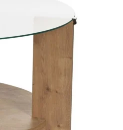 Tavolino da Salotto Marrone Rovere Grigio Tortora un Vano Forma Rettangolare 100x40x37h cm, Colore Ripiano Marrone - Usseglio