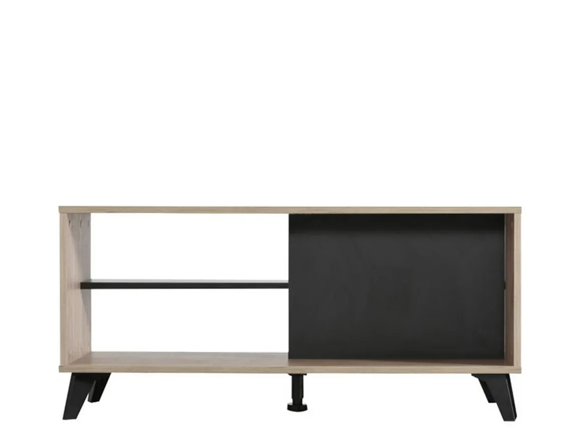 Tavolino da Salotto Marrone Rovere Nero set 3 Pezzi Forma Rettangolare 55x40x50h cm, Colore Ripiano Marrone - Crichi