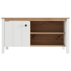Tavolino da Salotto Marrone Rovere Nodi Bianco Piano Effetto Doghe Forma Quadrato 67x67x43h cm, Colore Ripiano Marrone - Magre