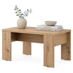 Tavolino da Salotto Marrone Rovere Nodi Forma Rettangolare Colore Ripiano Marrone 90x50x43h cm, Sfumatura Colore Struttura Rovere Nodi - Riposto