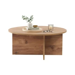 Tavolino da Salotto Marrone Rovere Nodi Nero Antracite 2 Vani Forma Rettangolare 114.5x50.5x49h cm, Colore Ripiano Marrone - Zeme