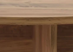 Tavolino da Salotto Marrone Rovere Nodi Forma Rotondo Materiale Piano in Legno Nobilitato 90x90x40h cm, Colore Ripiano Marrone - Simbario