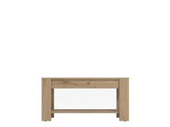Tavolino da Salotto Marrone Rovere Nodi un Vano Forma Rettangolare 90x49.5x45.5h cm, Sfumatura Colore Ripiano Rovere Nodi - Signa