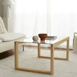 Tavolino da Salotto Marrone Rovere Portariviste Forma Rettangolare 85x55x40h cm, Sfumatura Colore Struttura Rovere - Aldino