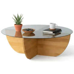 Tavolino da Salotto Marrone Rovere Scuro 2 Vani Forma Rettangolare 45x17x51h cm, Sfumatura Colore Ripiano Rovere Scuro - Lauriano