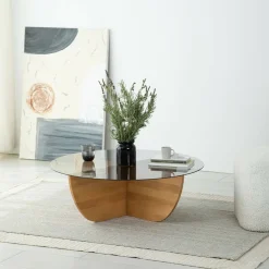 Tavolino da Salotto Marrone Rovere Scuro 2 Vani Forma Rettangolare 45x17x51h cm, Sfumatura Colore Ripiano Rovere Scuro - Lauriano