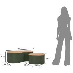 Tavolino da Salotto Marrone Rovere un Vano Forma Rettangolare 90.5x50.5x41.5h cm, Sfumatura Colore Ripiano Rovere - Piraino