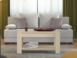 Tavolino da Salotto Marrone Rovere un Vano Forma Rettangolare 90x49.5x45.5h cm, Sfumatura Colore Ripiano Rovere - Signa