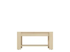 Tavolino da Salotto Marrone Rovere un Vano Forma Rettangolare 90x49.5x45.5h cm, Sfumatura Colore Ripiano Rovere - Signa