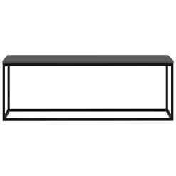 Tavolino da Salotto Nero Antracite Nero Forma Rettangolare Materiale Piano in Legno Nobilitato 120x60x42h cm, Sfumatura Colore Struttura Antracite