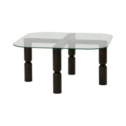 Tavolino da Salotto Nero Antracite Portariviste Forma Rettangolare 80x80x40h cm, Sfumatura Colore Struttura Antracite - Gran