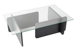 Tavolino da Salotto Nero Antracite Portariviste Forma Rettangolare 105x65x30h cm, Sfumatura Colore Struttura Antracite - Kallias
