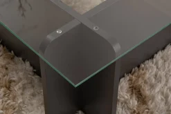 Tavolino da Salotto Nero Antracite Portariviste Forma Rettangolare 105x65x30h cm, Sfumatura Colore Struttura Antracite - Kallias