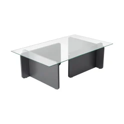 Tavolino da Salotto Nero Antracite Portariviste Forma Rettangolare 105x65x30h cm, Sfumatura Colore Struttura Antracite - Kallias