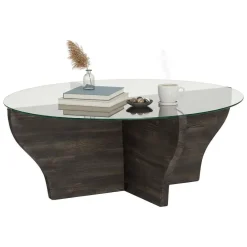 Tavolino da Salotto Nero Antracite con Piedini Forma Triangolare 90x89x40h cm, Sfumatura Colore Ripiano Antracite - Atesino