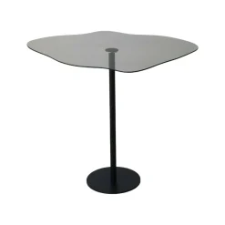 Tavolino da Salotto Nero Effetto Fume Forma Fantasia 60x45x50h cm, Sfumatura Colore Ripiano Fume - Mensa