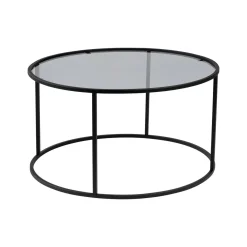 Tavolino da Salotto Nero Portariviste un Vano 90x60x40h cm, Forma Rettangolare - Mina