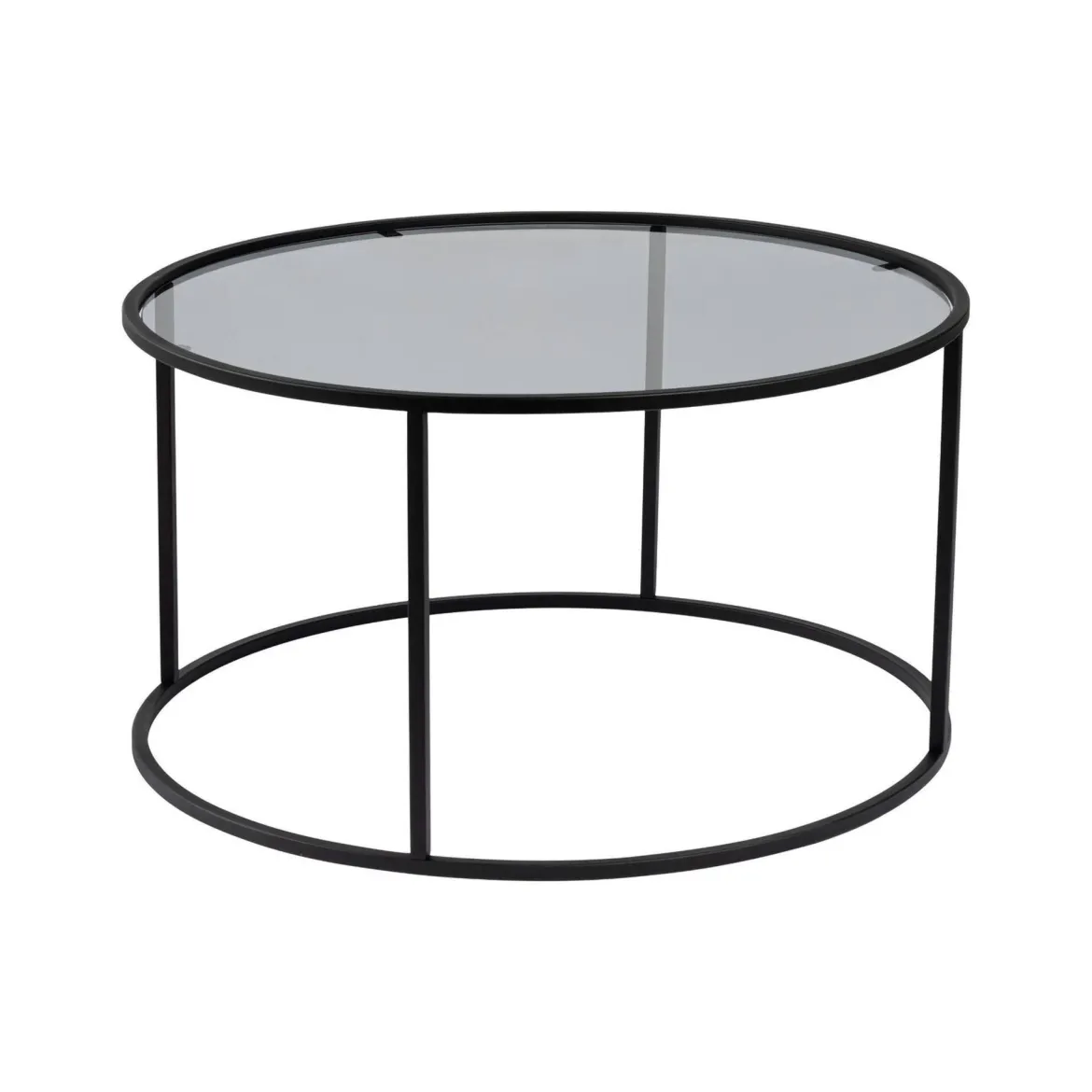 Tavolino da Salotto Nero Portariviste un Vano 90x60x40h cm, Forma Rettangolare - Mina