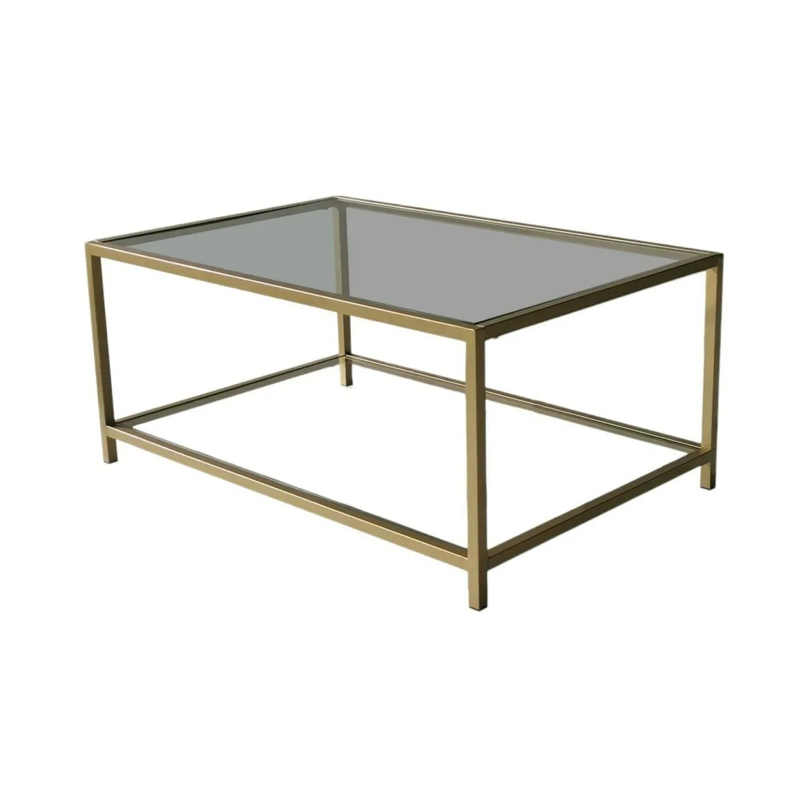 Tavolino da Salotto oro Cassetti 90x60x40h cm, un Vano - Mina