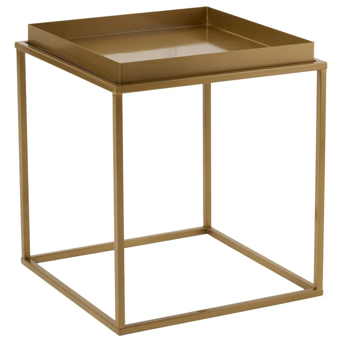 Tavolino da Salotto oro Forma Rotondo Materiale Piano in Vetro 80x80x43h cm, Colore Ripiano Trasparente - Moena