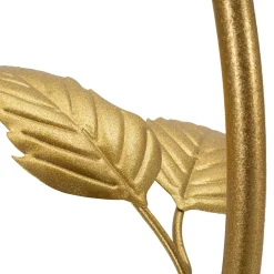 Tavolino da Salotto oro Trasparente 3 Ripiani Forma Rotondo 54x54x70h cm, Colore Ripiano Trasparente - Fana
