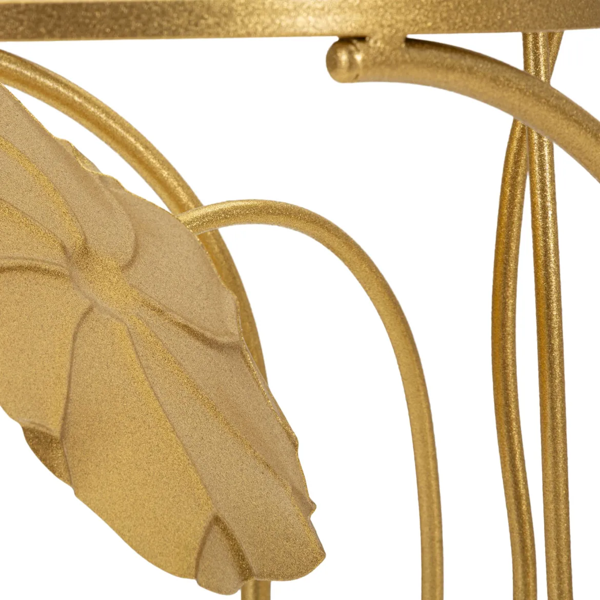 Tavolino da Salotto oro Trasparente Forma Rotondo Colore Ripiano Trasparente 40x40x81h cm, Materiale Struttura in Vetro - Datenoda