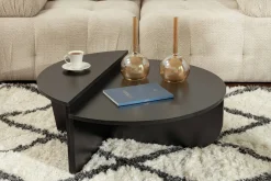 Tavolino da salotto ovale nero 90x60x35h cm - Feyre