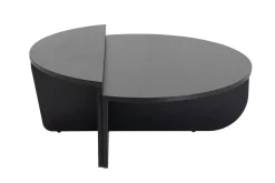 Tavolino da salotto ovale nero 90x60x35h cm - Feyre