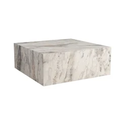Tavolino da salotto quadrato marmo 90x90x35h cm - Jesinia