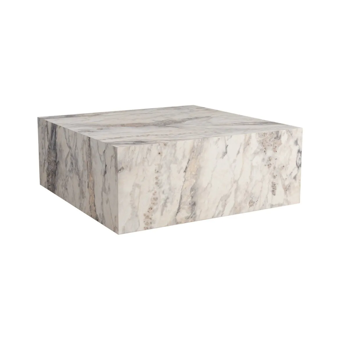 Tavolino da salotto quadrato marmo 90x90x35h cm - Jesinia