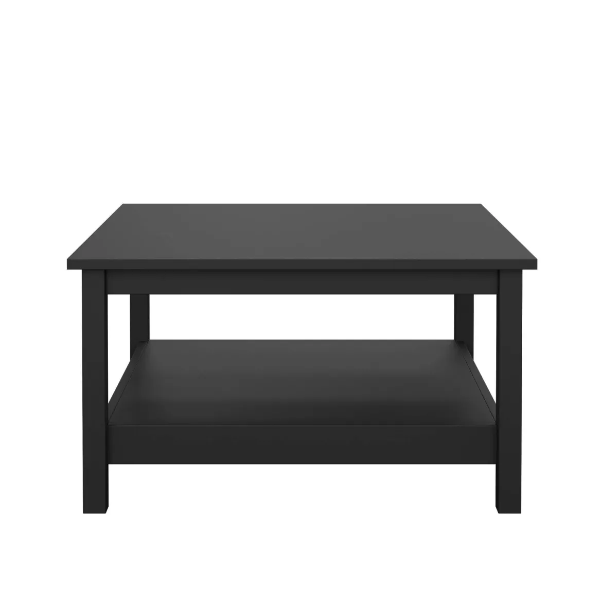 Tavolino da salotto quadrato noce e nero 80x80x40h cm - Mia