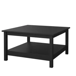 Tavolino da salotto quadrato noce e nero 80x80x40h cm - Mia