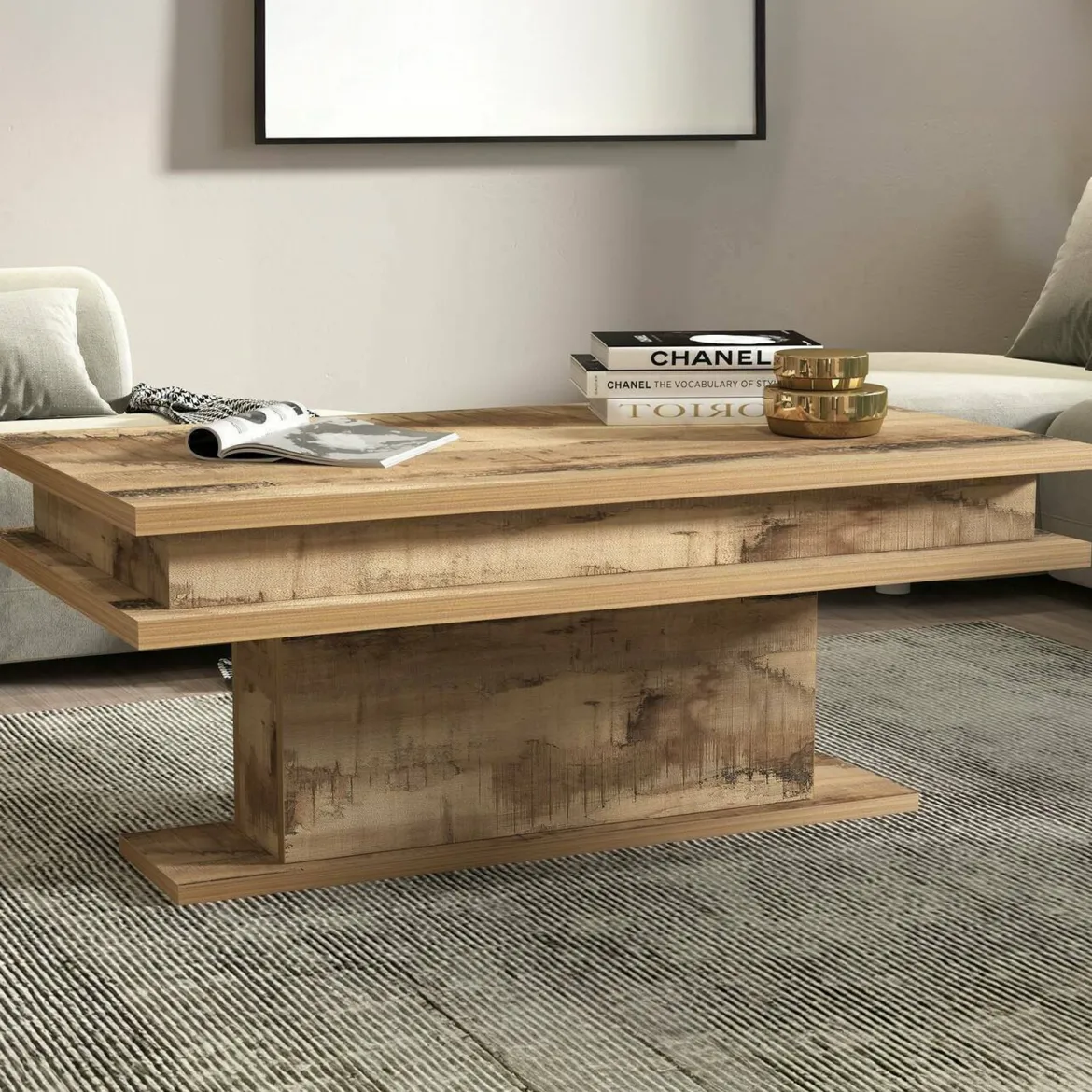 Tavolino da salotto rettangolare acero 100x55x42h cm - Iside